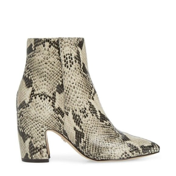 Sam Edelman Hilty Snake Leather Booties 5.5 NEW - Picture 4 of 8